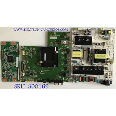 KIT DE TARJETAS PARA TV HISENSE / MAIN 244150 / RSAG7.820.8252/ROH / FUENTE 222172 / RSAG7.820.7748/ROH / T-CON 34.29110.052 / ST5461D07-1-C-B / PANEL HD550S1U81-L1\S0\GM\ROH / MODELO 55R7E